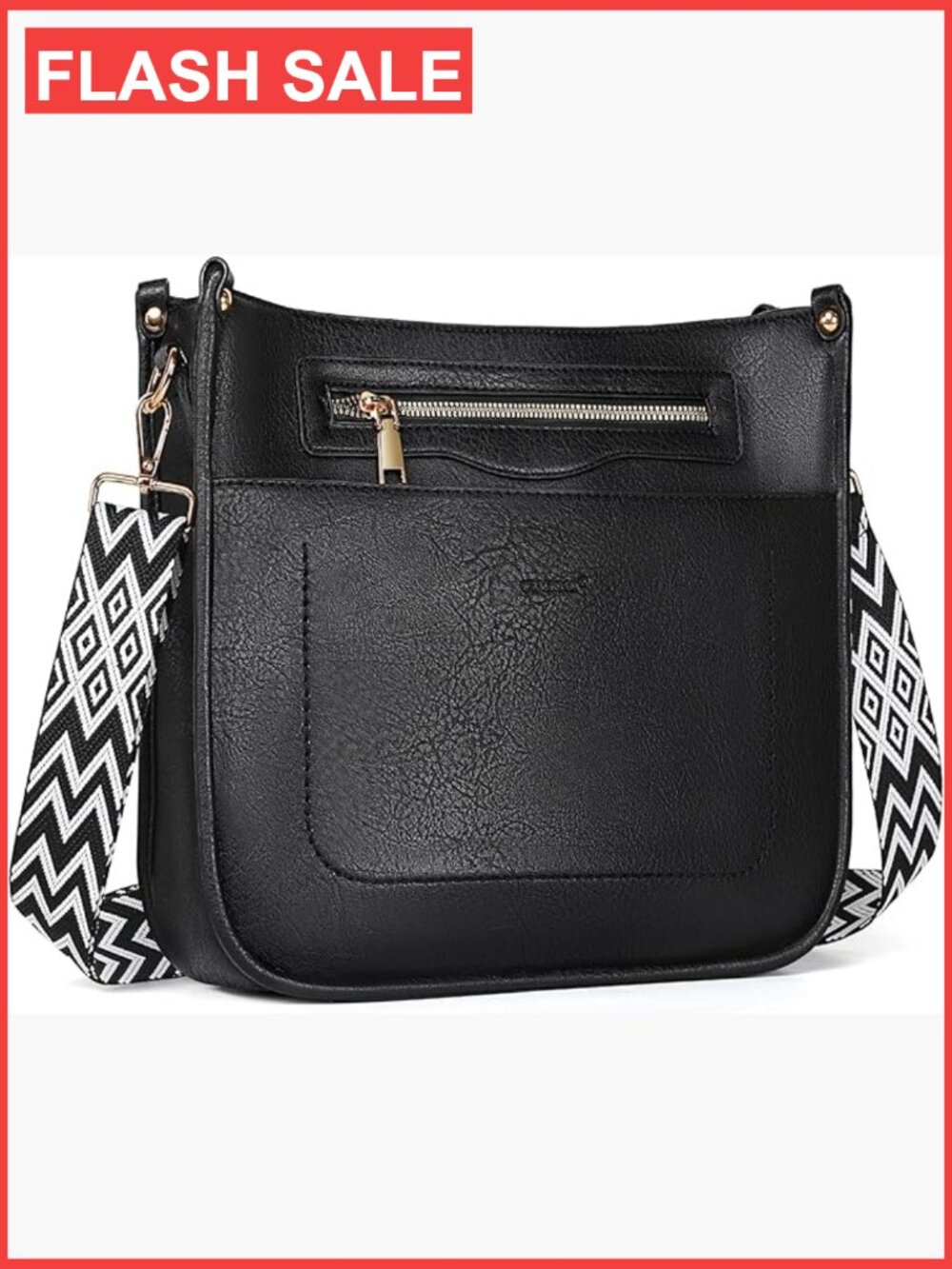 Vegan Leather Crossbody Bag Hobo Purse Multi-Pocket Travel Handbag